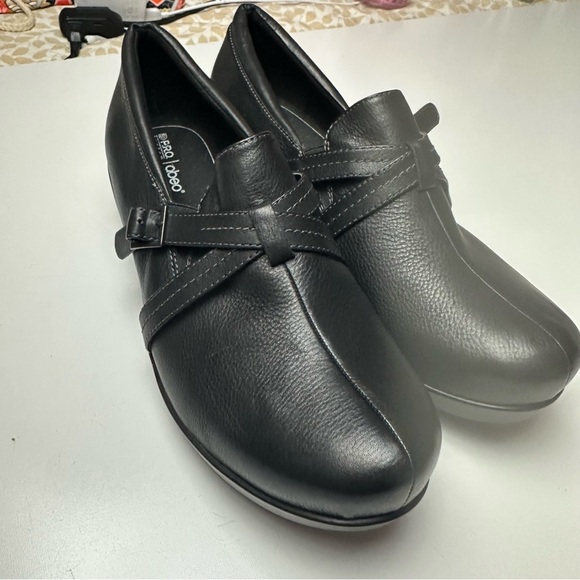 Abeo Black Leather Buckle Mules - Picture 7 of 16